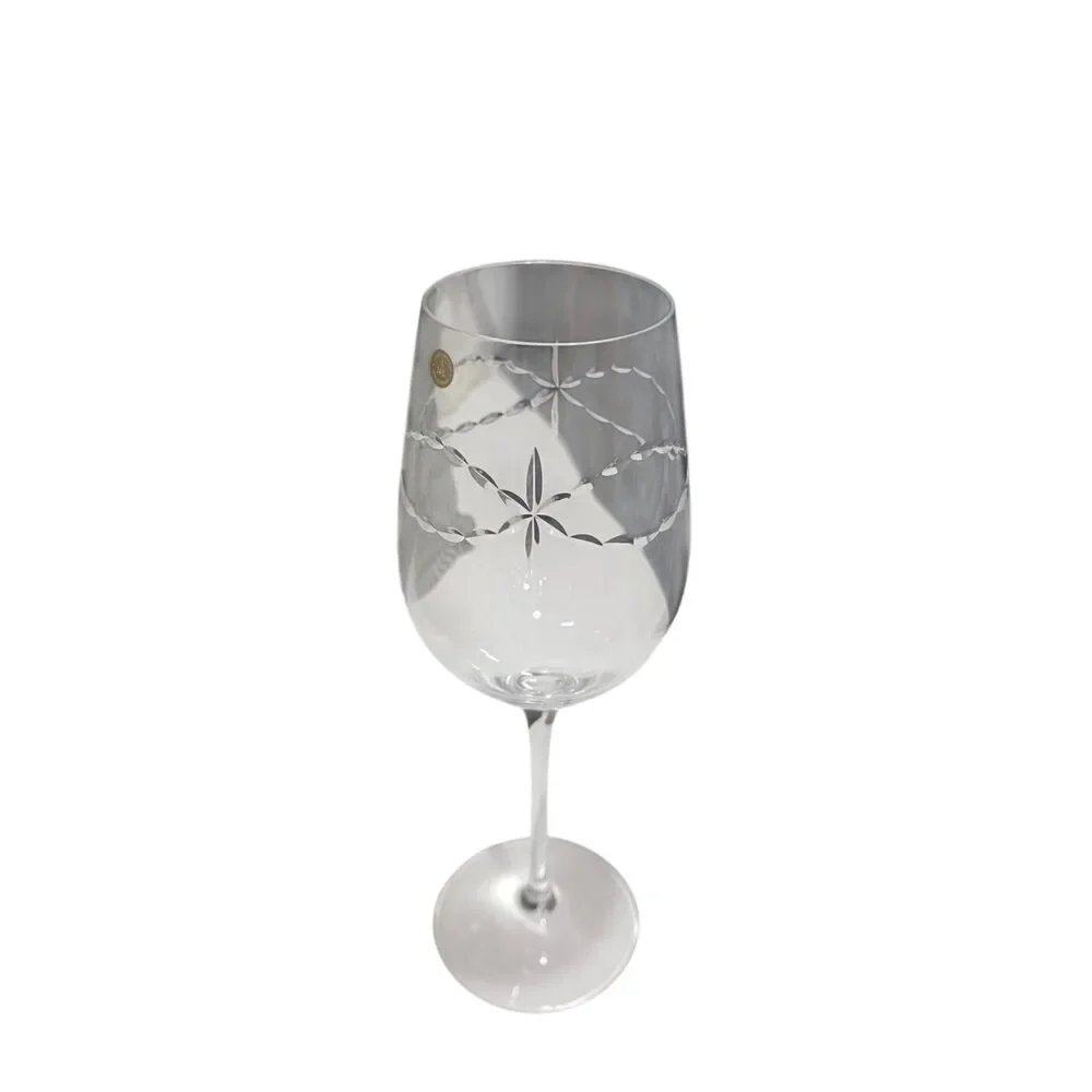Ralph Lauren Empress Crystal Goblet Set 2 18oz Lead Cut‎ Germany Box